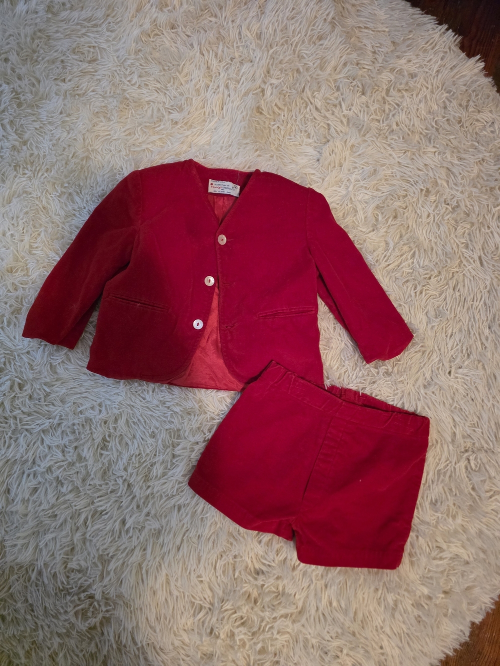 Vintage Red Two Piece Outfit
